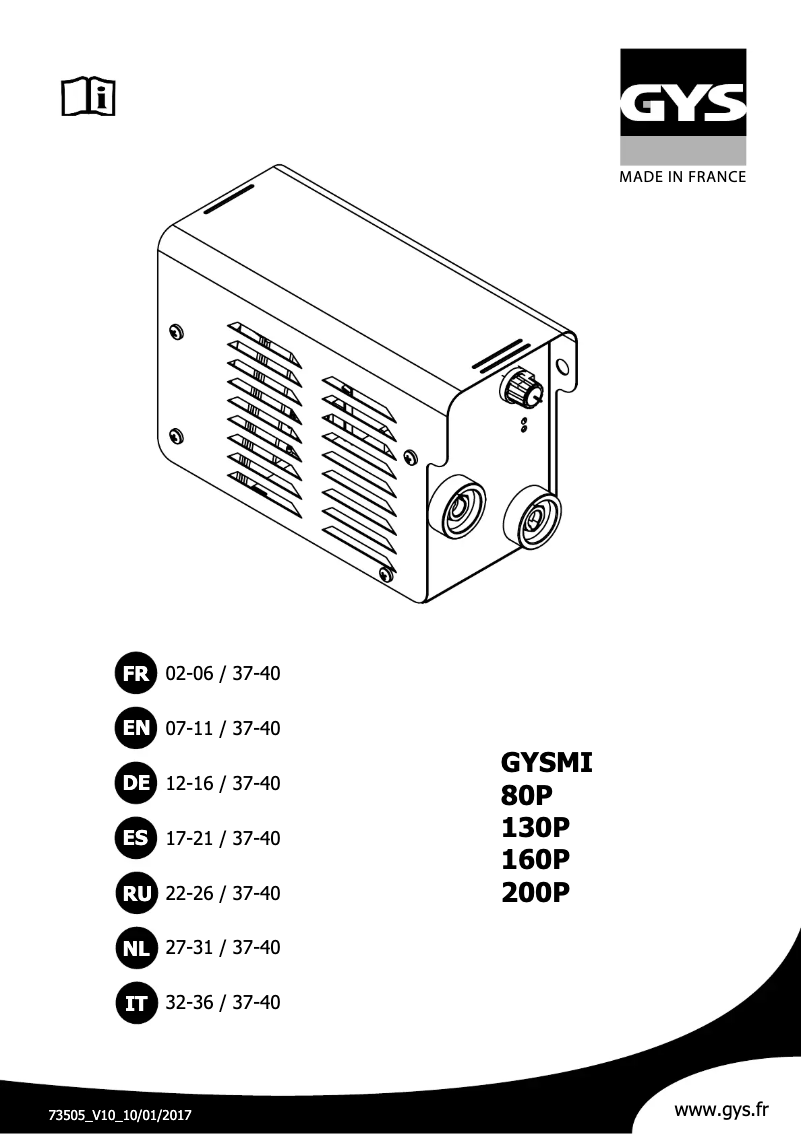 Imagen de la primera página del manual del dispositivo MI 200P