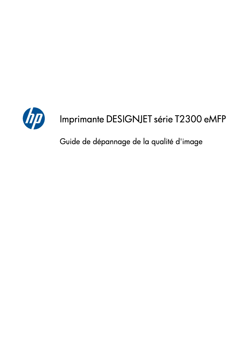 Page n°1 - Manuel utilisateur HP DesignJet T2300