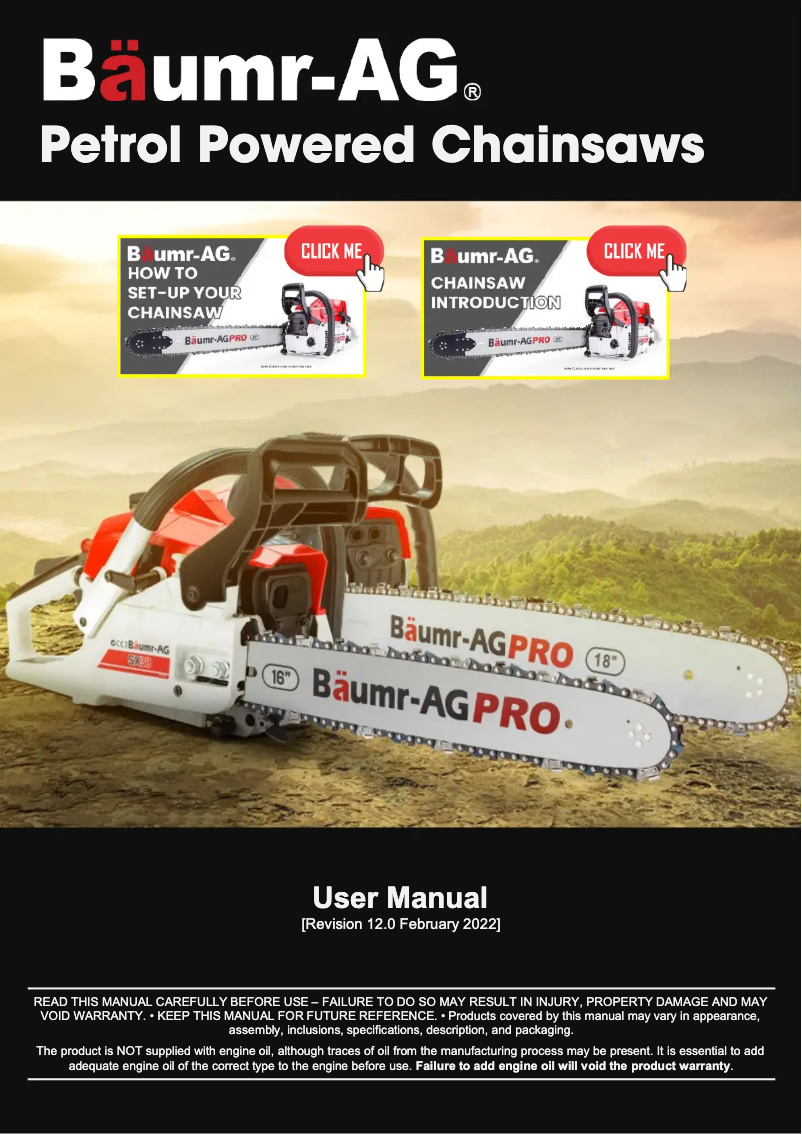 Page n°1 - Manuel utilisateur Baumr-AG SX92