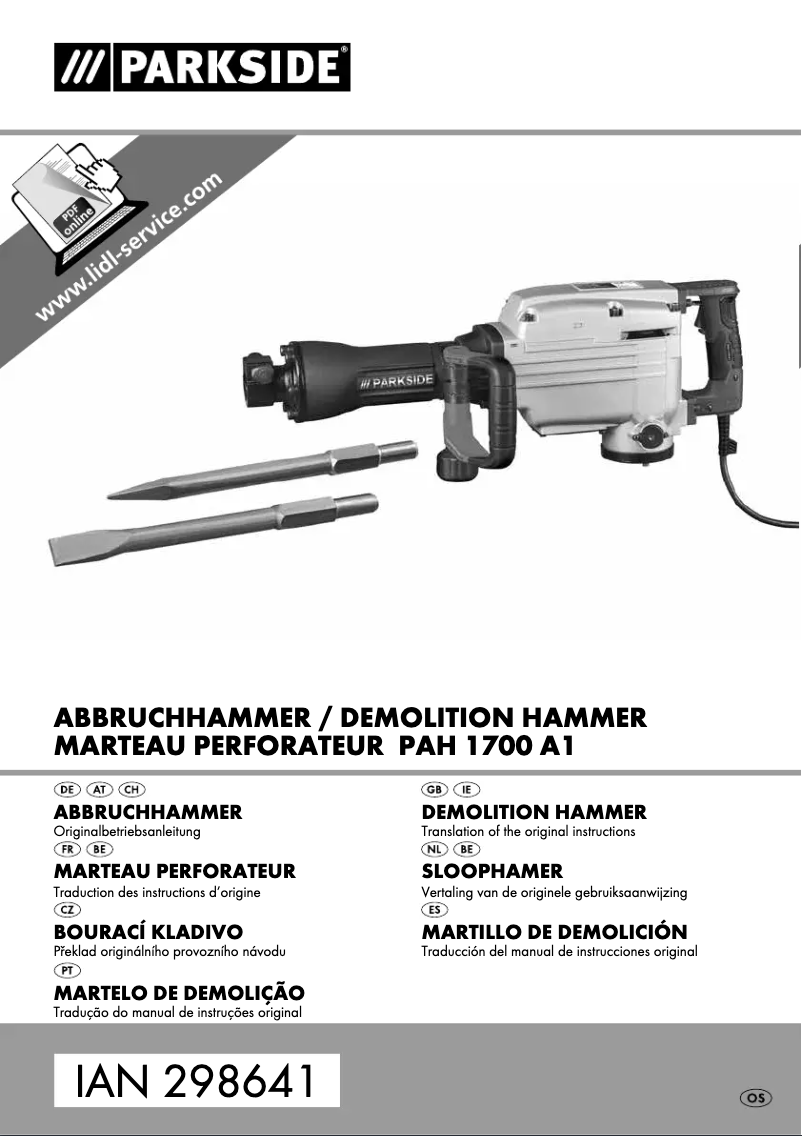Page n°1 - Manuel utilisateur Parkside PAH 1700 A1