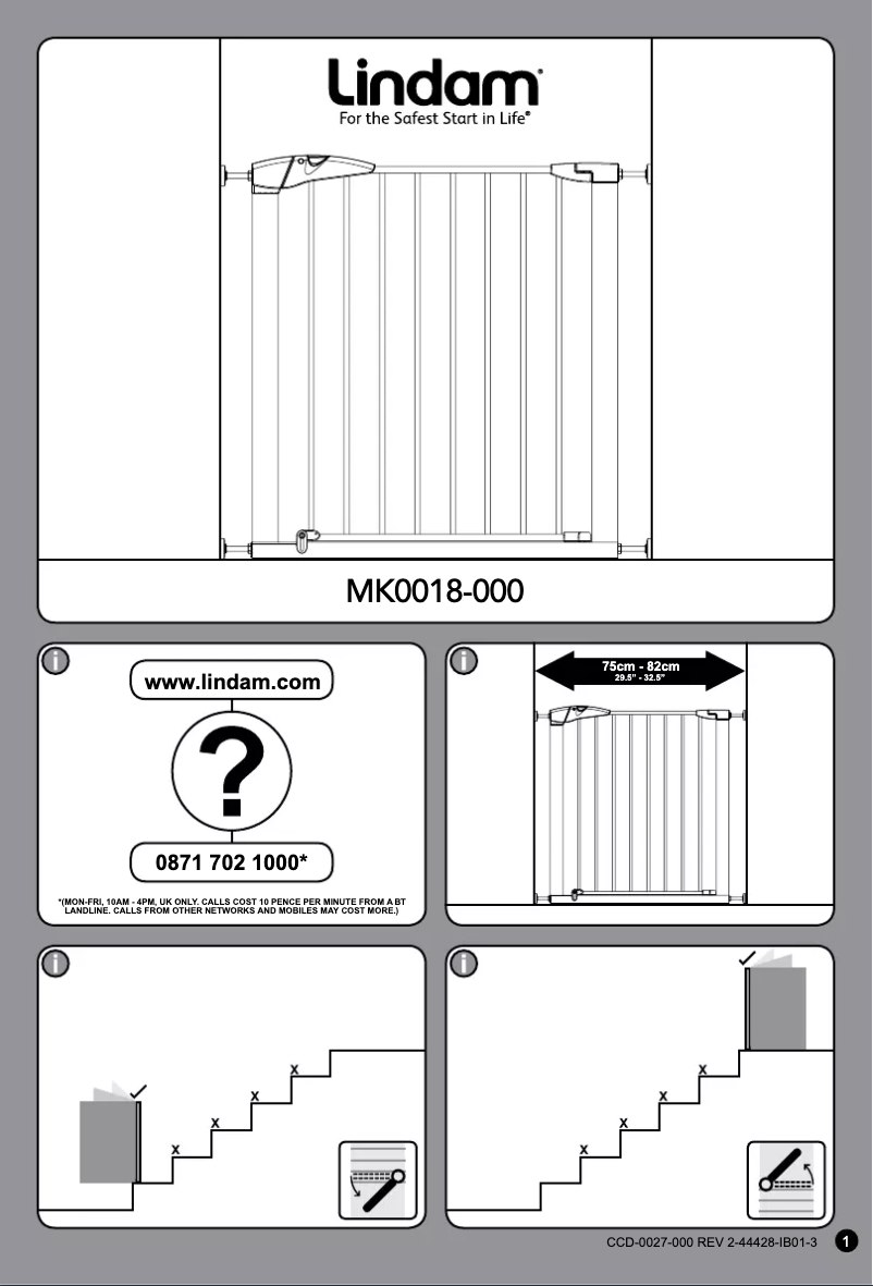 Page 1 de la notice Manuel utilisateur Lindam Sure Shut Axis