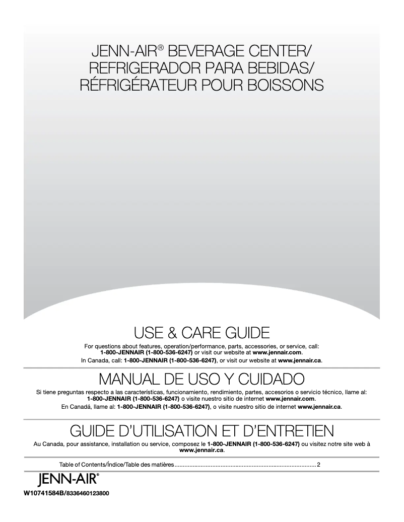 Page 1 de la notice Manuel utilisateur JennAir JUB24FRERS