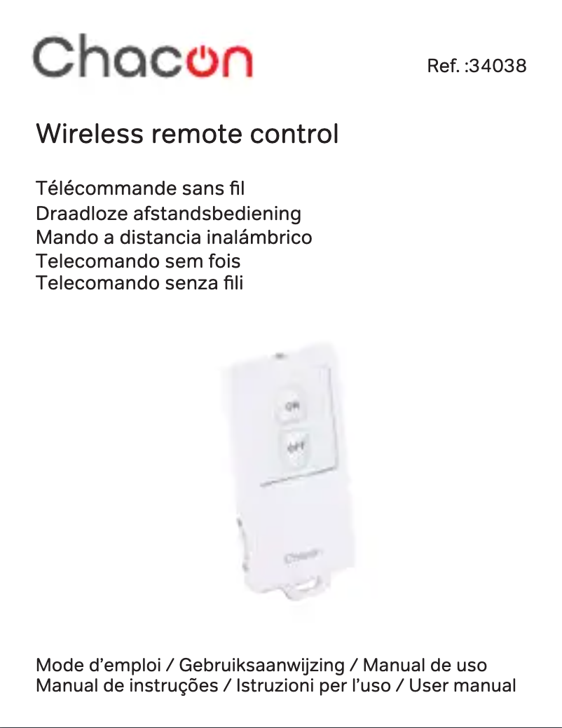 Image de la première page du manuel de l'appareil 34038