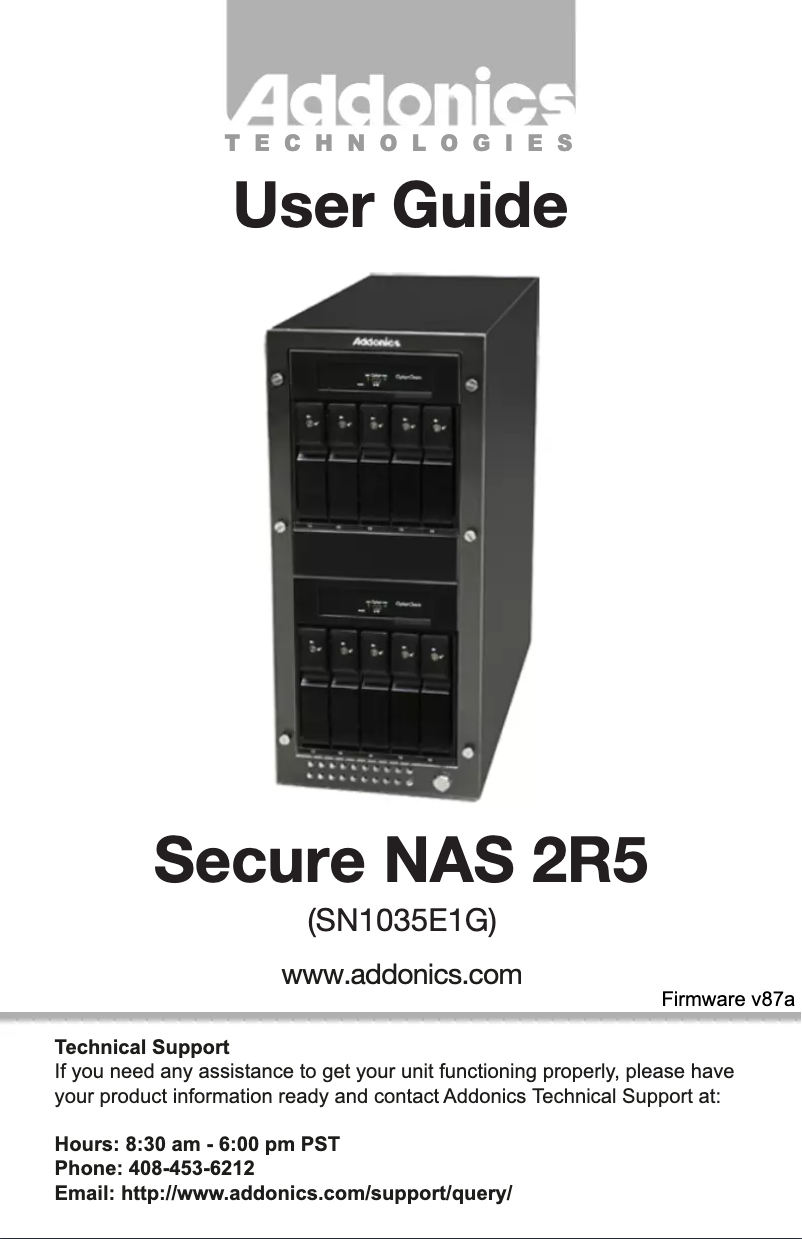 Page 1 de la notice Manuel utilisateur Addonics SN1035E1G