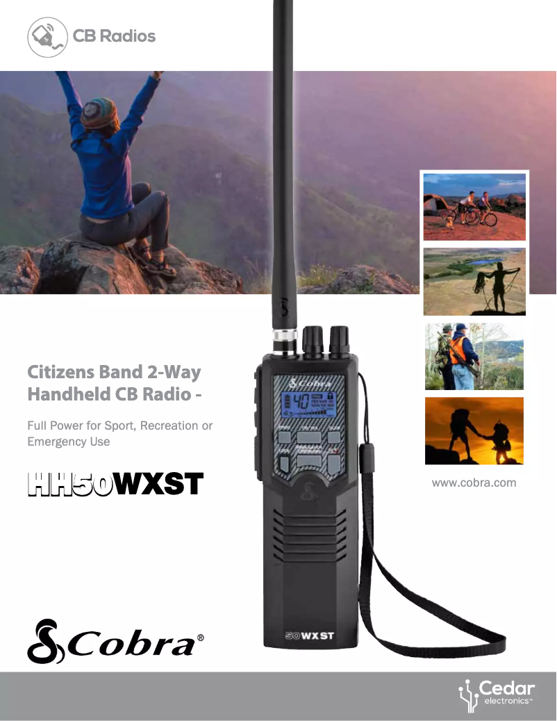 Page 1 de la notice Fiche technique Cobra HH50 WX ST