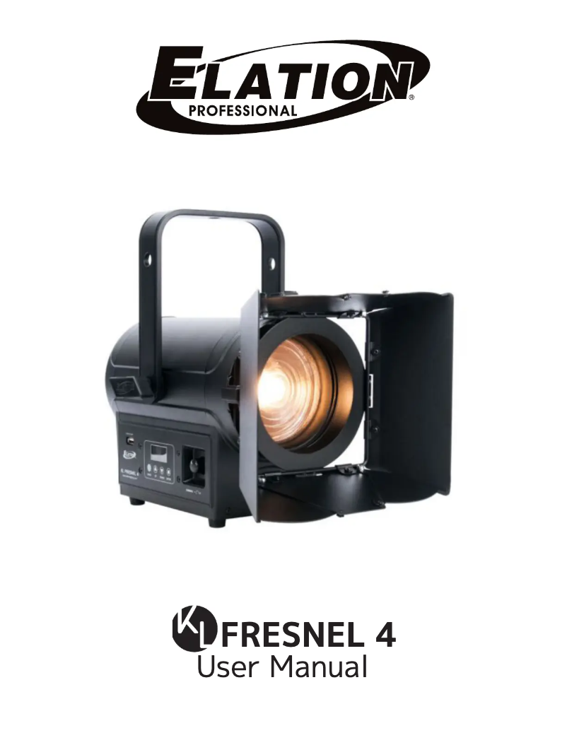 Page 1 de la notice Manuel utilisateur Elation Kl Fresnel 4