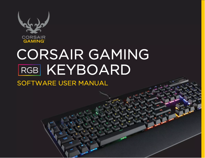 Page 1 de la notice Manuel utilisateur Corsair STRAFE RGB