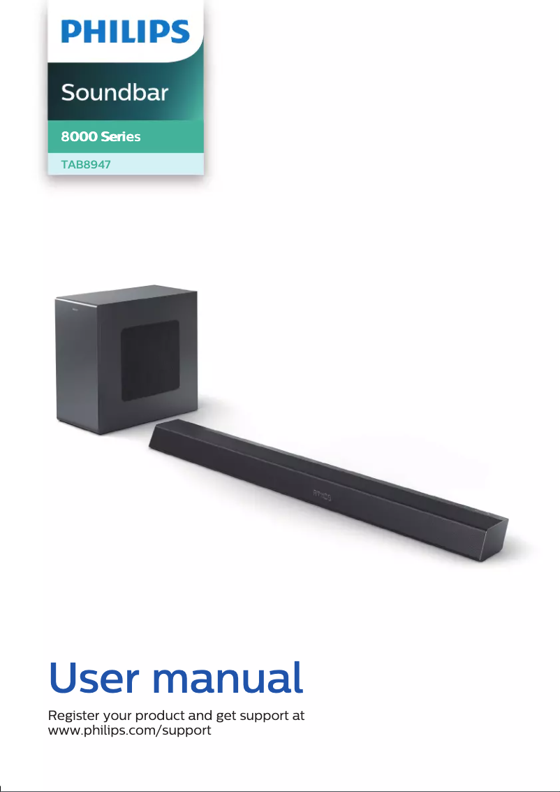 Page 1 de la notice Manuel utilisateur Philips TAB8947
