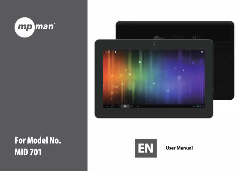 Página 1 del manual Manual de usuario Mpman MID170