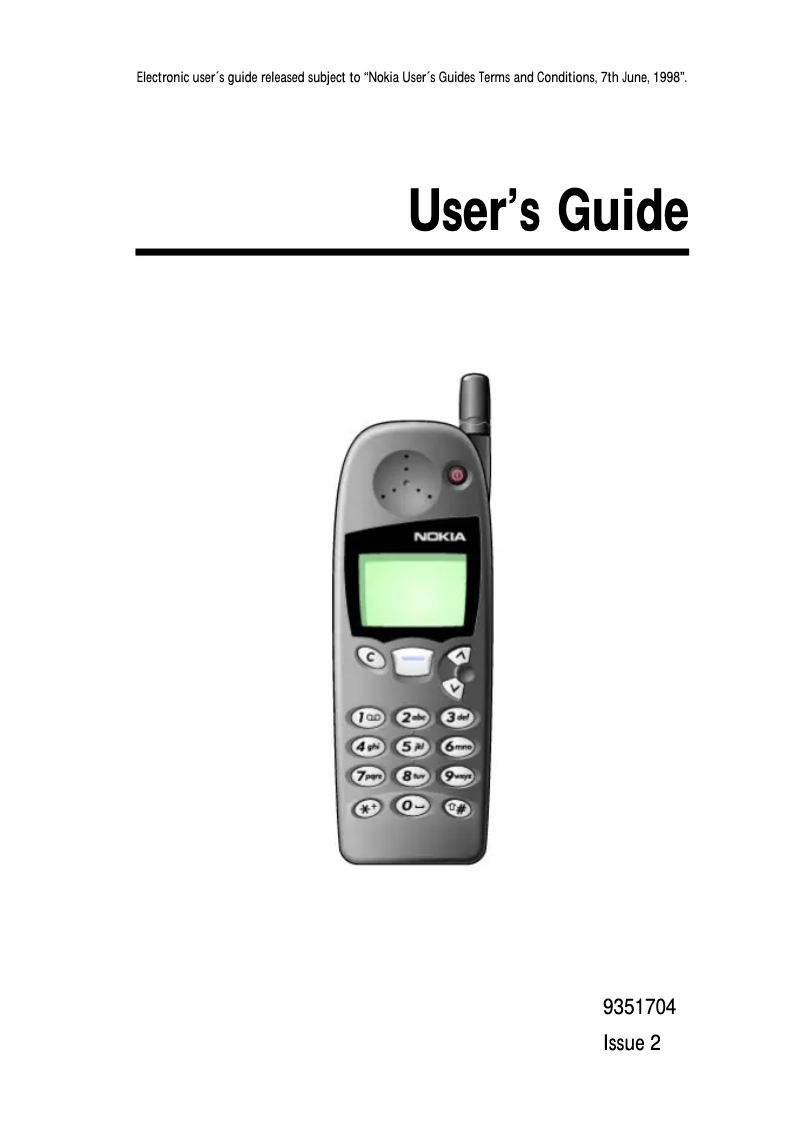 Page 1 de la notice Manuel utilisateur Nokia 5110