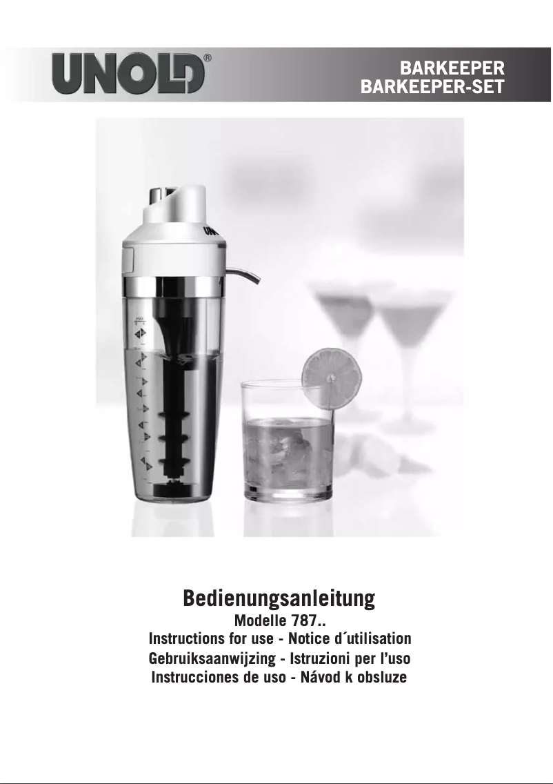Page 1 de la notice Manuel utilisateur Unold Barkeeper 78714