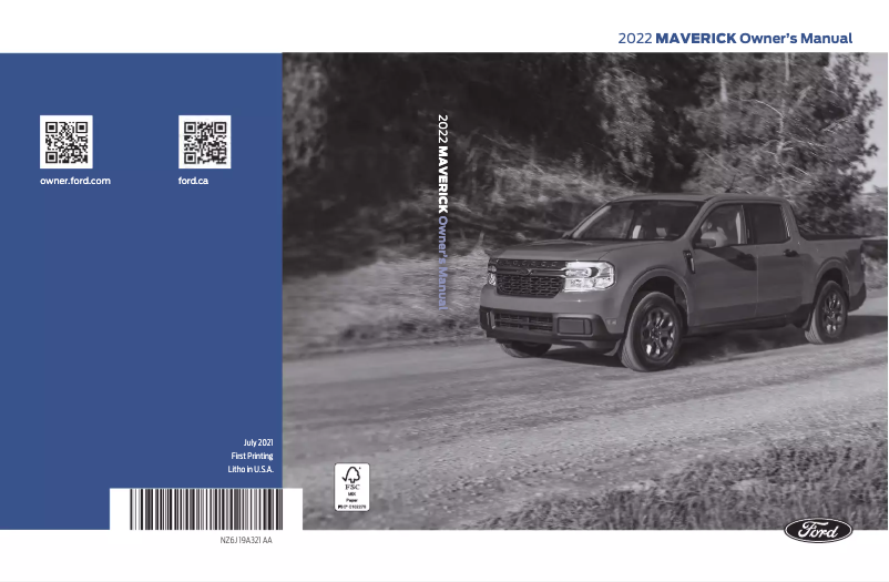 Page n°1 - Manuel utilisateur Ford Maverick (2022)