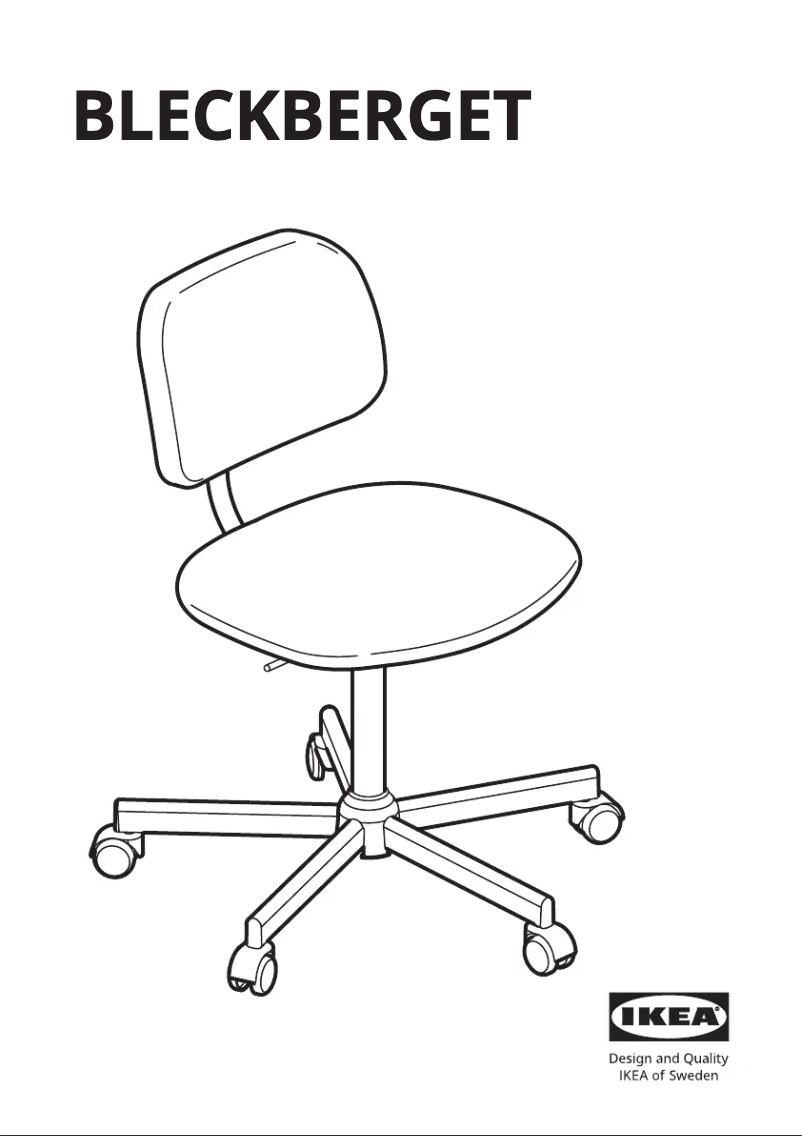 Page 1 de la notice Manuel utilisateur Ikea BLECKBERGET 504.830.48