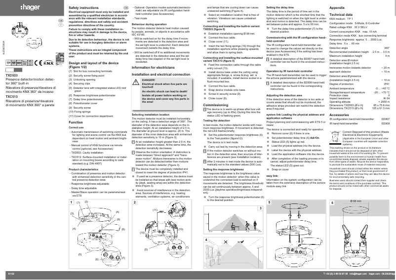 Image de la première page du manuel de l'appareil TXC513