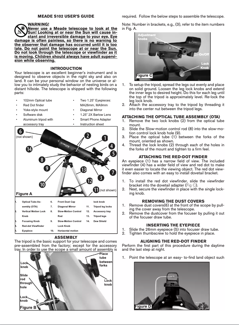 Image de la première page du manuel de l'appareil S102