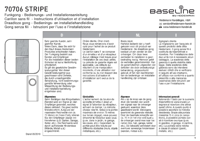 Image de la première page du manuel de l'appareil 70706