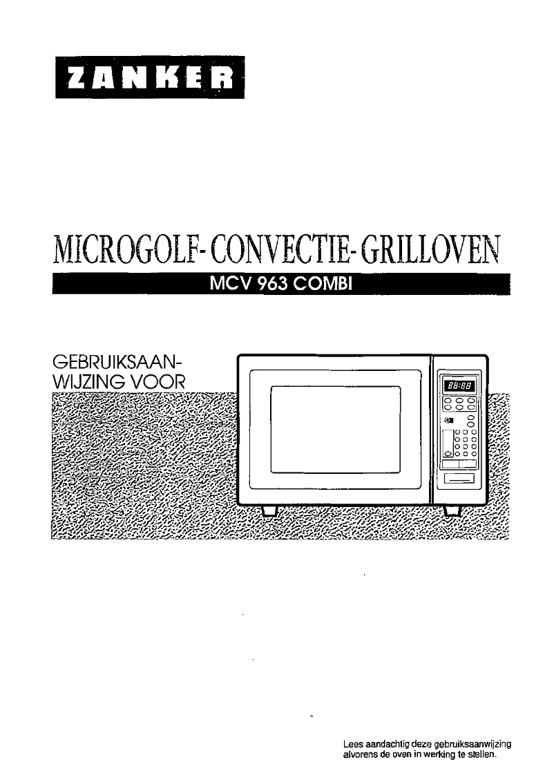 Page n°1 - Manuel utilisateur Zanker MWV 961 Combi