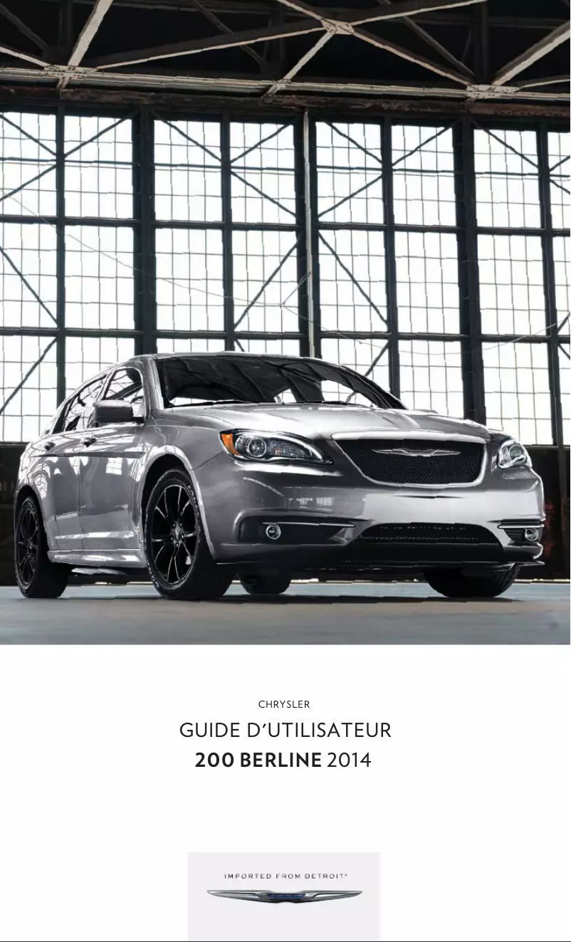 Page 1 de la notice Manuel utilisateur Chrysler 200 (2014)
