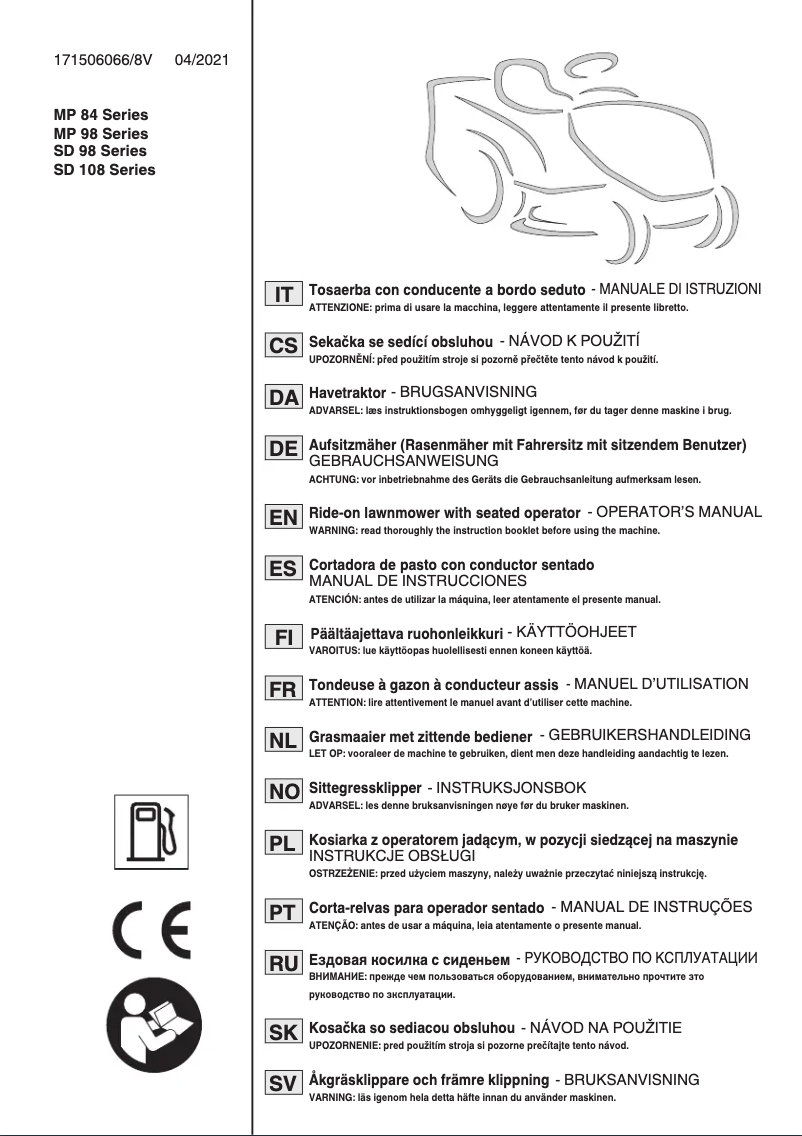 Page n°1 - Manuel utilisateur Stiga Tornado 598