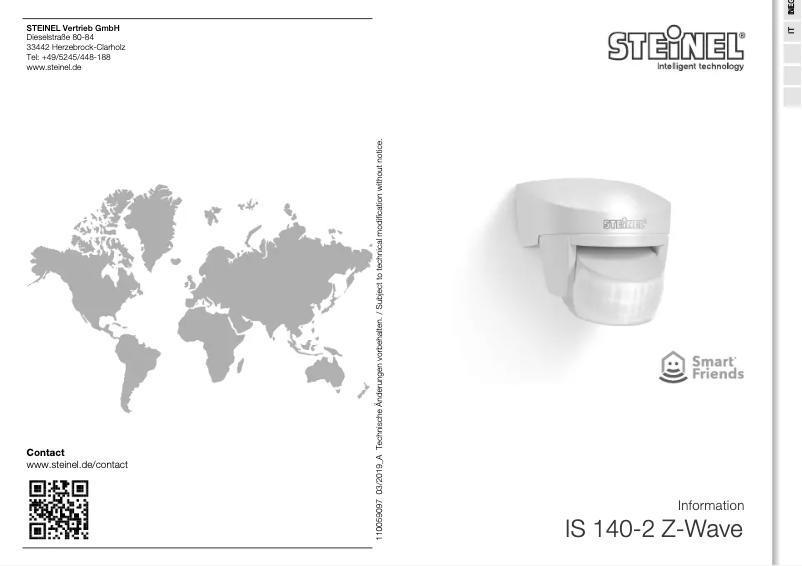 Page 1 de la notice Manuel utilisateur Steinel IS 140
