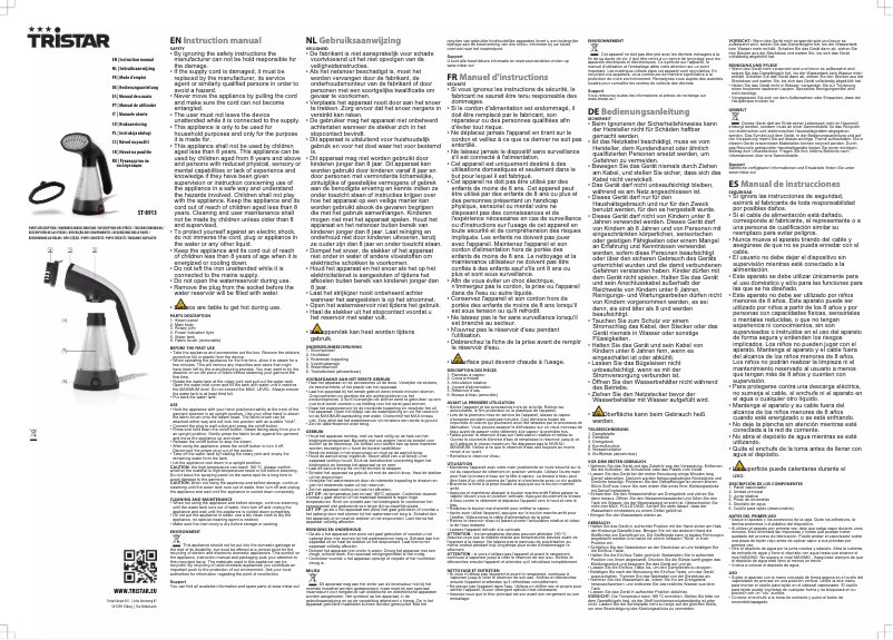 Page 1 de la notice Manuel utilisateur TriStar ST-8913