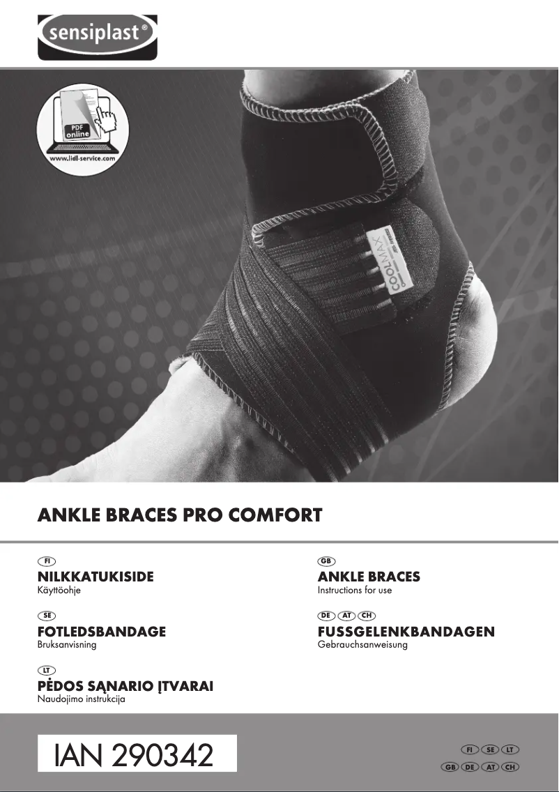 Page 1 de la notice Manuel utilisateur Sensiplast IAN 290342