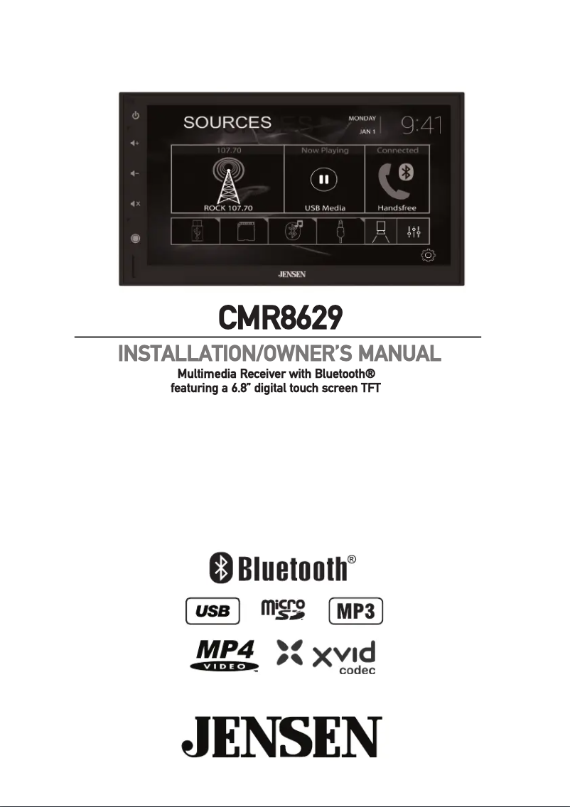 Page 1 de la notice Manuel utilisateur Jensen CMR8629