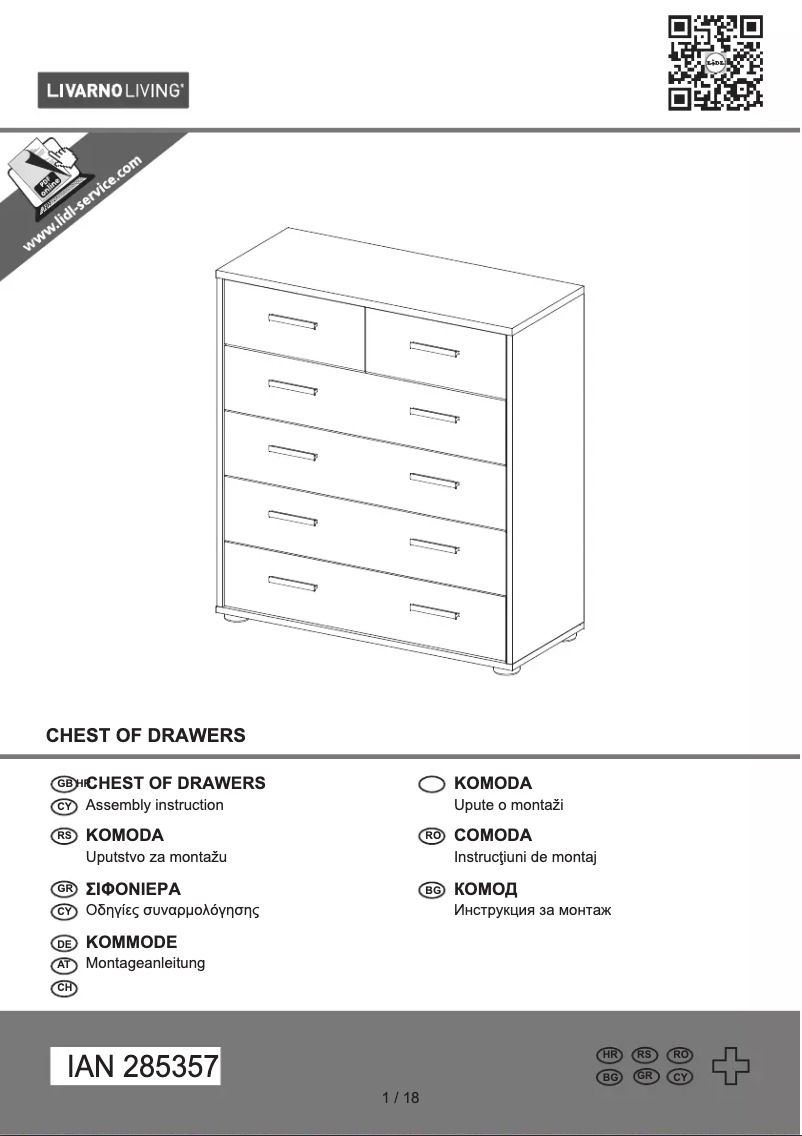 Page 1 de la notice Manuel utilisateur Livarno Lux IAN 285357