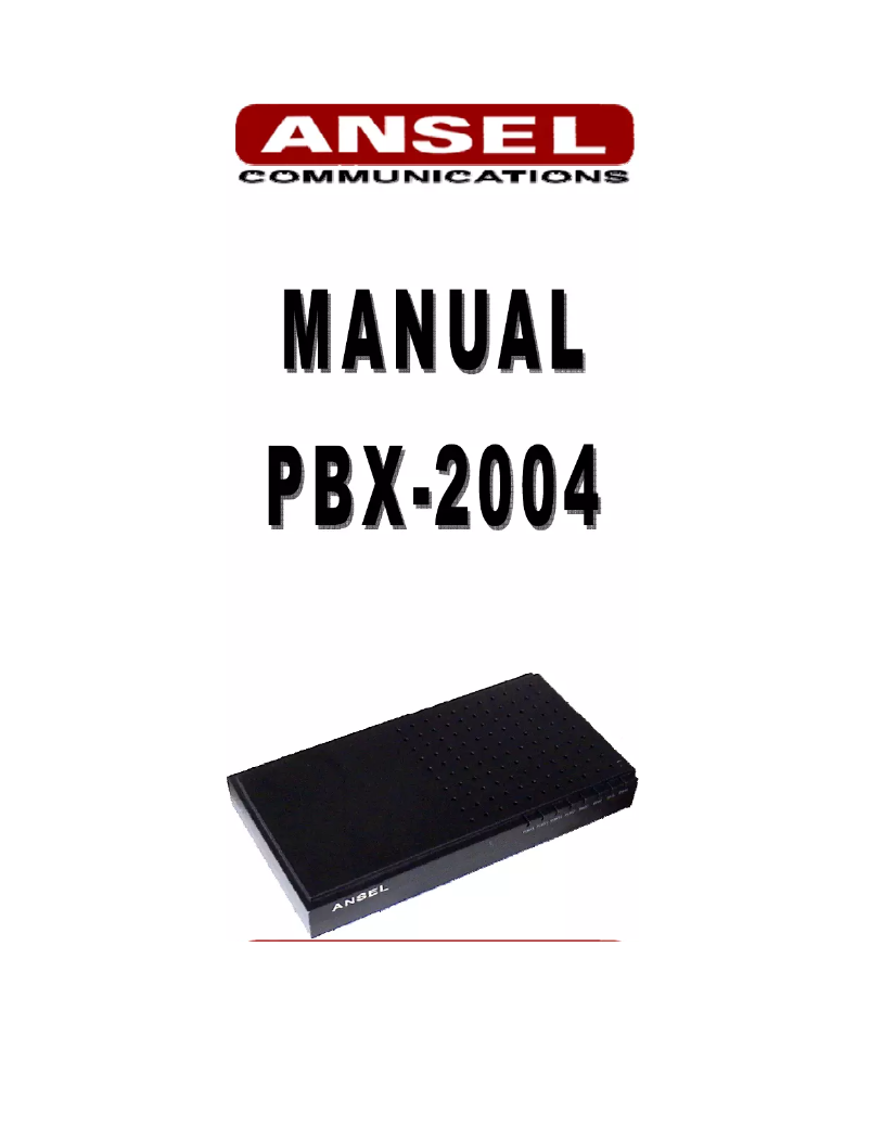 Image de la première page du manuel de l'appareil PBX IP 2004