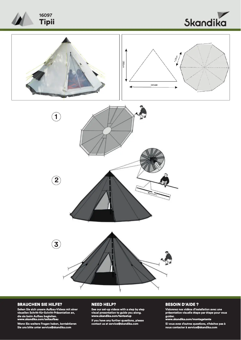 Page 1 de la notice Manuel utilisateur Skandika Tipii