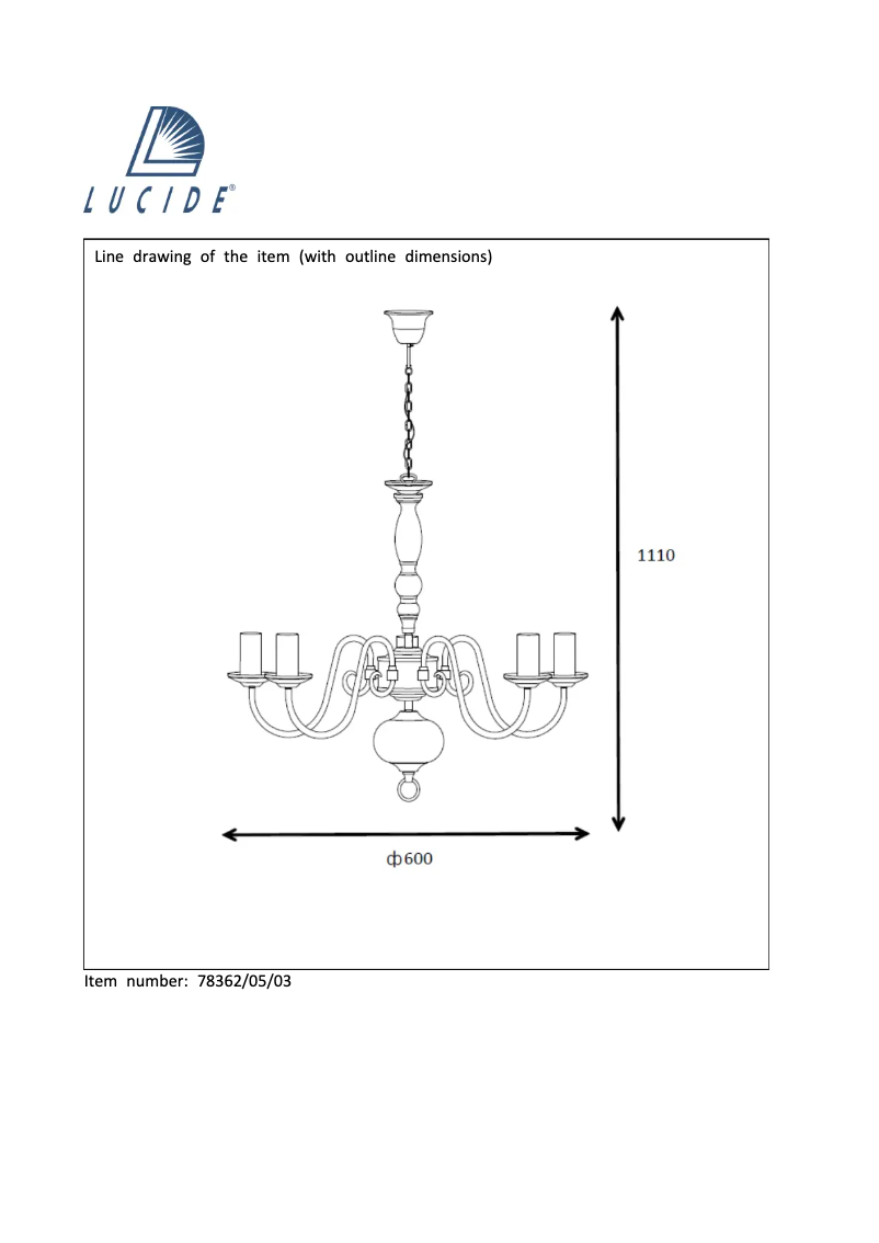 Page n°1 - Manuel utilisateur Lucide Barrocco 78362/05/03