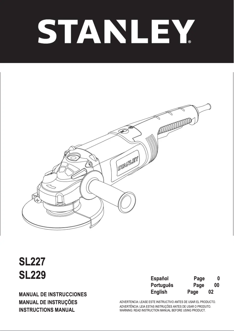 Page 1 de la notice Manuel utilisateur Stanley SL227