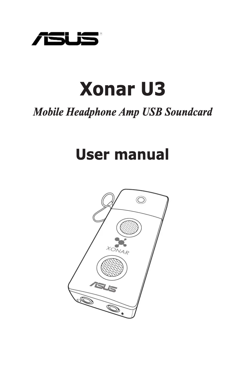 Image de la première page du manuel de l'appareil Xonar U3