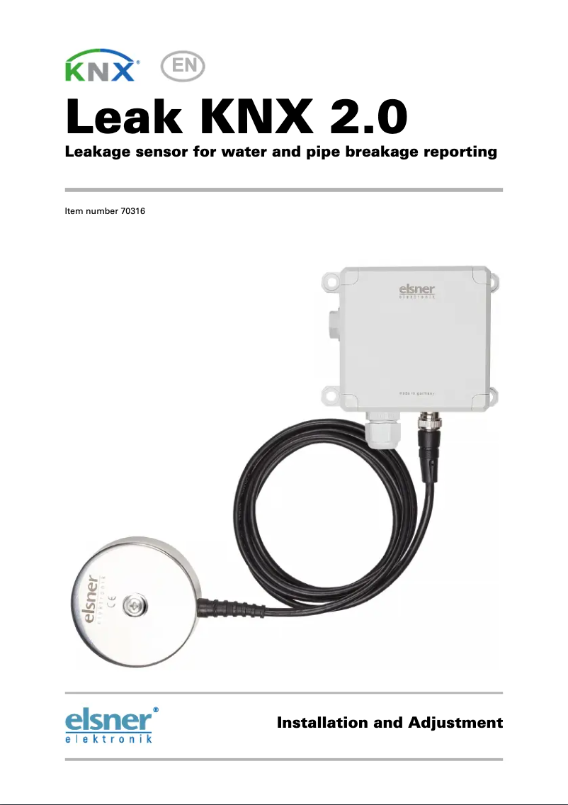 Image de la première page du manuel de l'appareil Leak KNX 2.0