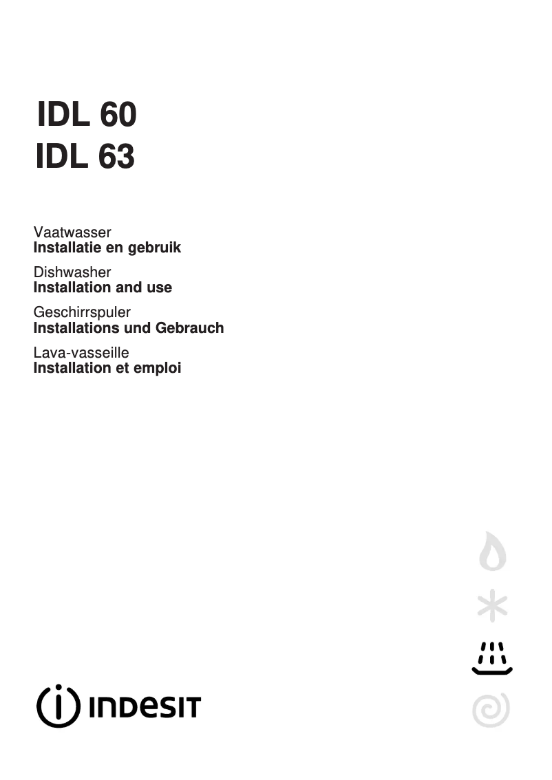 Page n°1 - Manuel utilisateur Indesit IDL 60