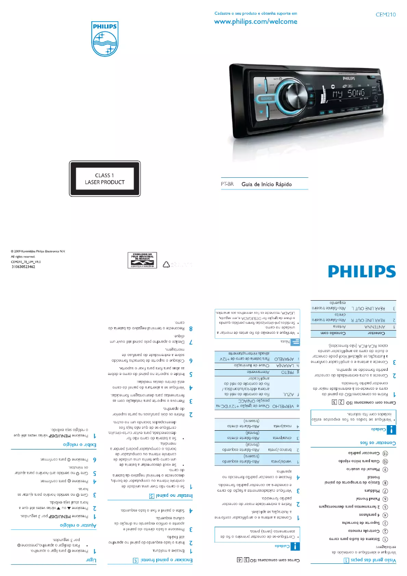Page 1 de la notice Guide de démarrage rapide Philips CEM210X