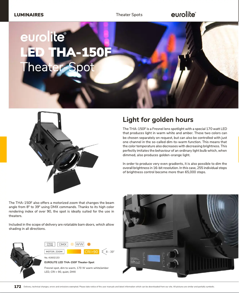 Image de la première page du manuel de l'appareil LED THA-150F