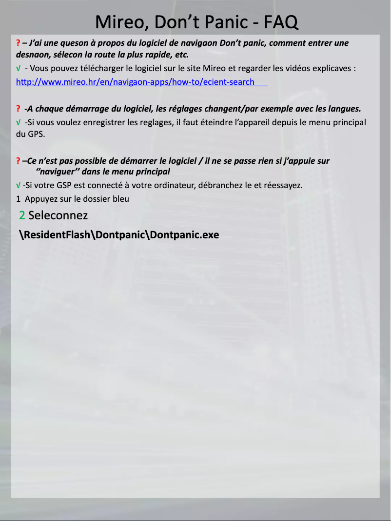 Page 1 de la notice Manuel utilisateur RoadNavigator RN200