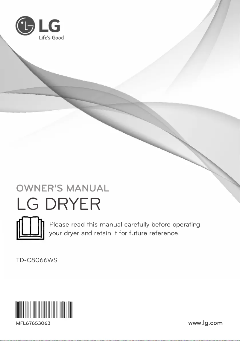 Page n°1 - Manuel utilisateur LG TD-C8066WS