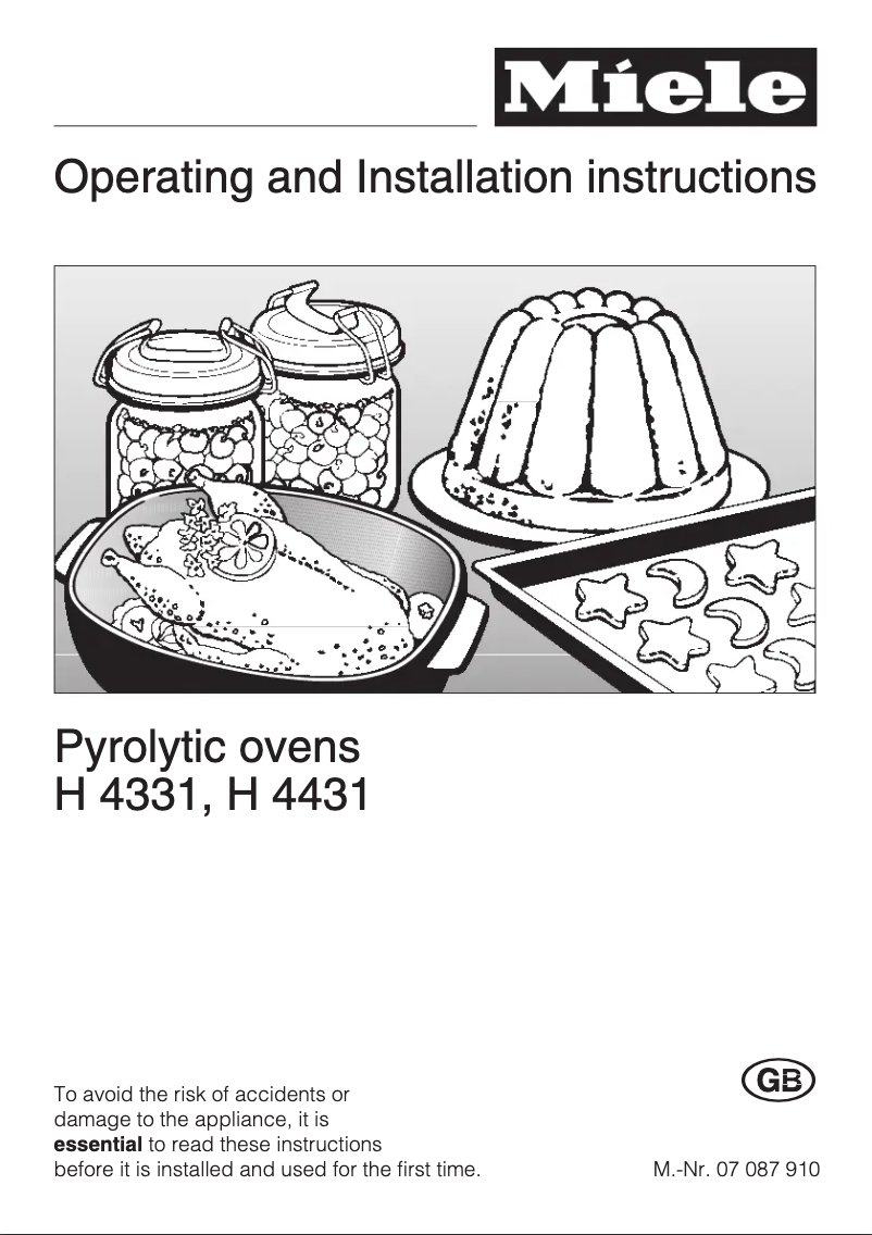 Page n°1 - Manuel utilisateur Miele H 4431 PYRO