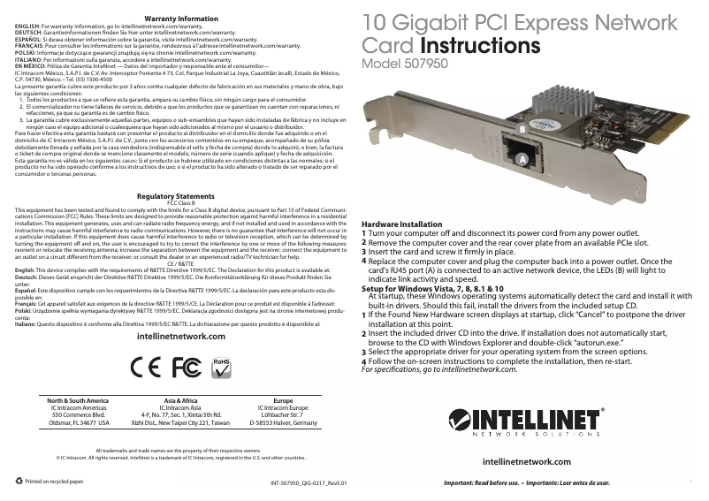 Página 1 del manual Manual de usuario Intellinet 507950