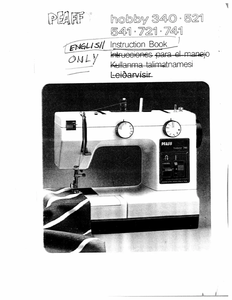 Page n°1 - Manuel utilisateur Pfaff hobby 721