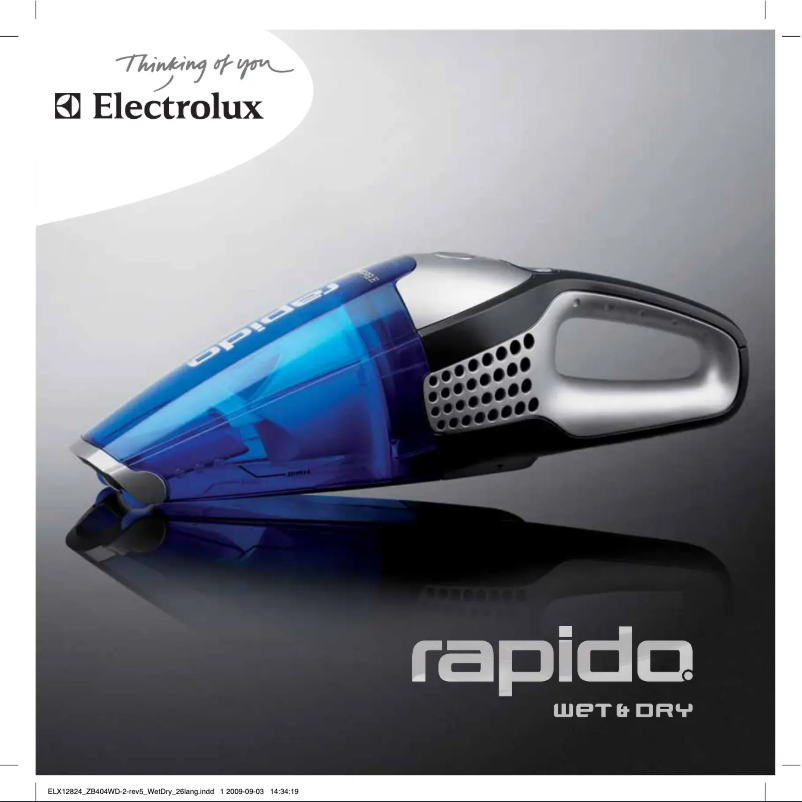 Page n°1 - Manuel utilisateur Electrolux Rapido ZB4104WD