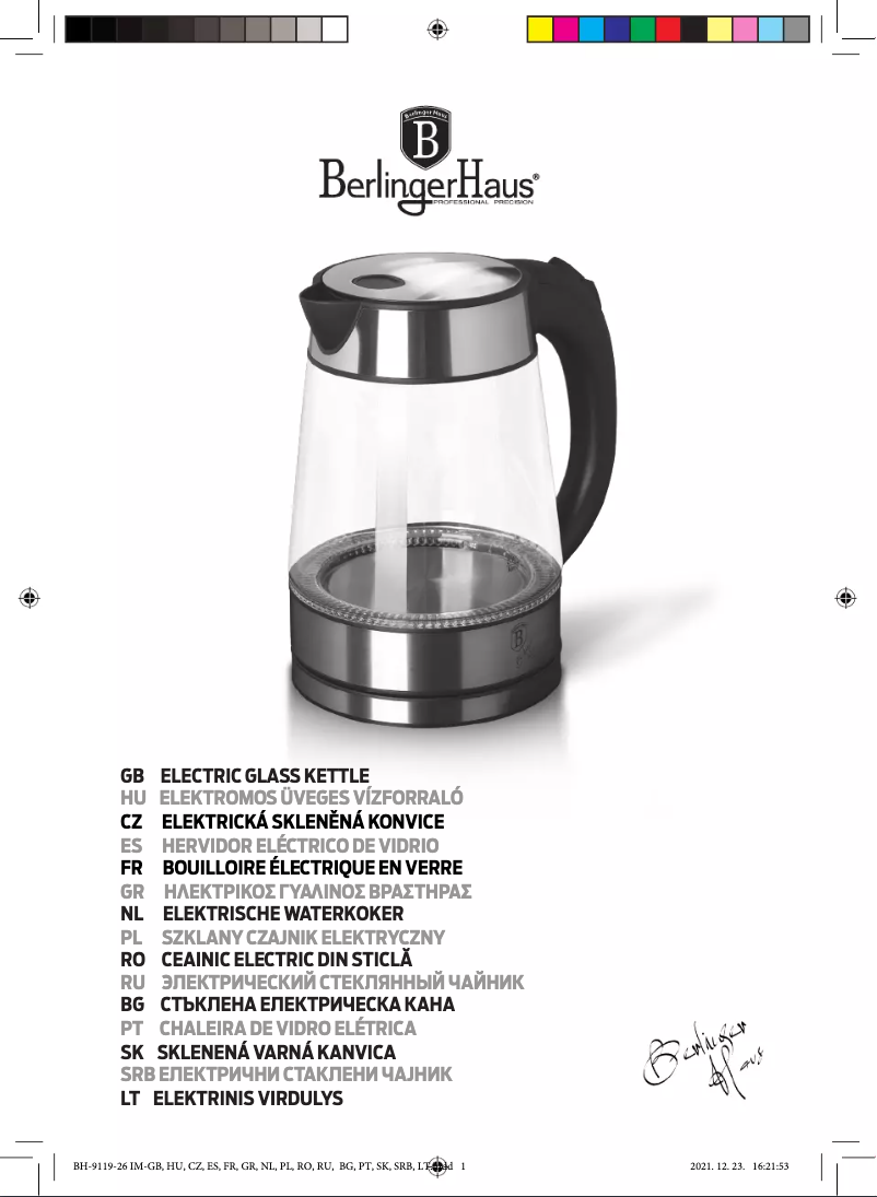 Page n°1 - Manuel utilisateur Berlinger Haus BH-9126