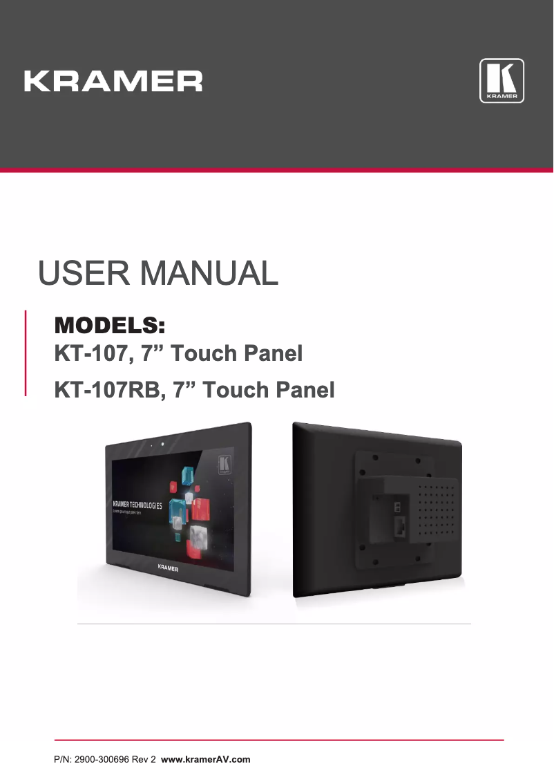 Image de la première page du manuel de l'appareil KT-107