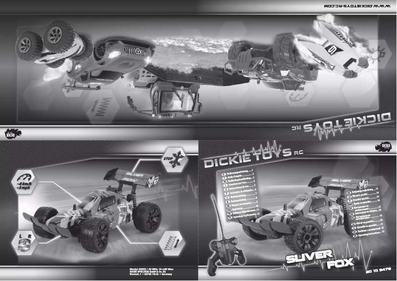 Page 1 de la notice Manuel utilisateur Dickie Silver Fox
