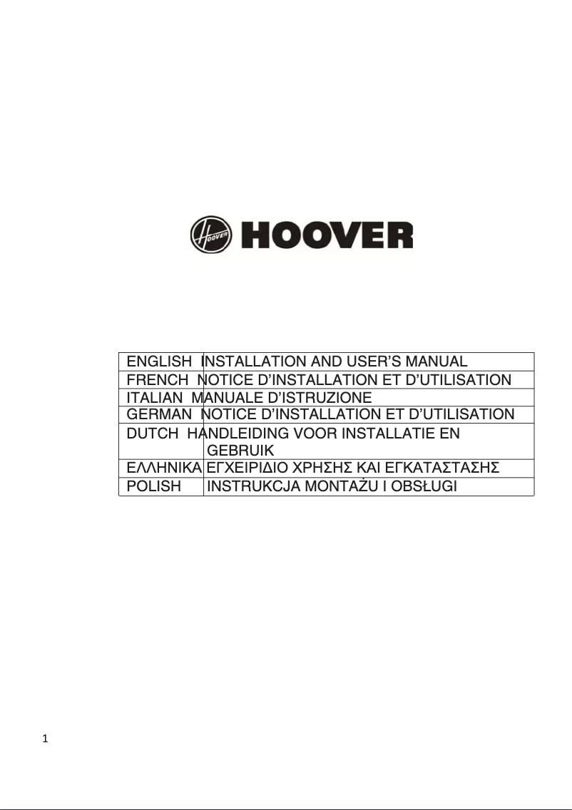 Page 1 de la notice Mode d'emploi Hoover HDSV985B