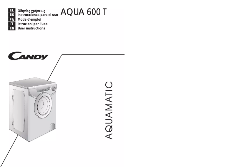 Image de la première page du manuel de l'appareil Aqua 600T