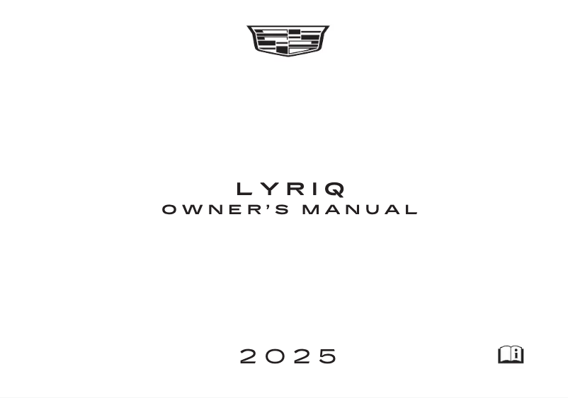 Página 1 del manual Manual de usuario Cadillac LYRIQ (2025)