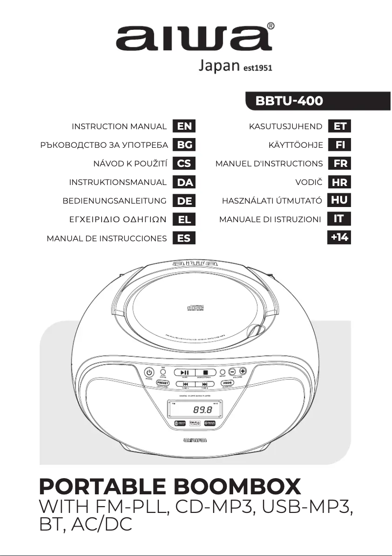 Image de la première page du manuel de l'appareil BBTU-400